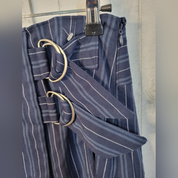 Nwot Free People Taylor Midi Skirt Stipes Blue 0 - Picture 6 of 10